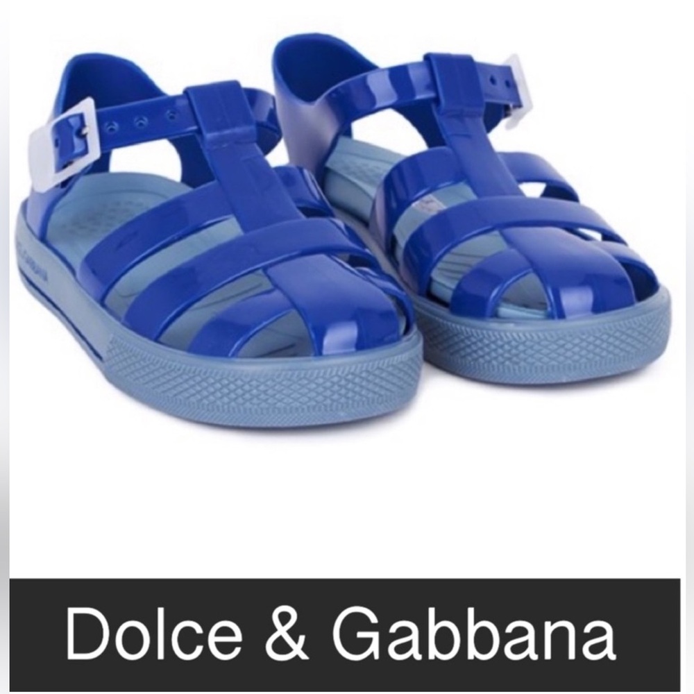 Authentic Dolce & Gabbana luxury designer baby jelly sandals sz 8